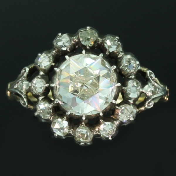 Original Dutch antique ring with Amsterdam rose cut diamond, Images by